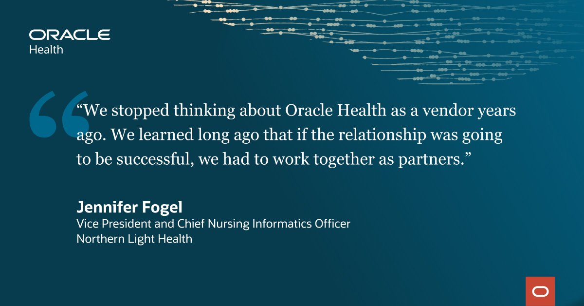 FRANCISCO SAAVEDRA (@oracle_fco_sm) on Twitter photo “Even though every health care organization believes it is different and unique, the things we’ve accomplished working with Oracle Health are replicable for most every organization."
Read how <a href="/NorthernLightH/">Northern Light Health</a> won its second HIMSS Davies Award:
social.ora.cl/6010wroha “Even though every health care organization believes it is different and unique, the things we’ve accomplished working with Oracle Health are replicable for most every organization."
Read how <a href="/NorthernLightH/">Northern Light Health</a> won its second HIMSS Davies Award:
social.ora.cl/6010wroha