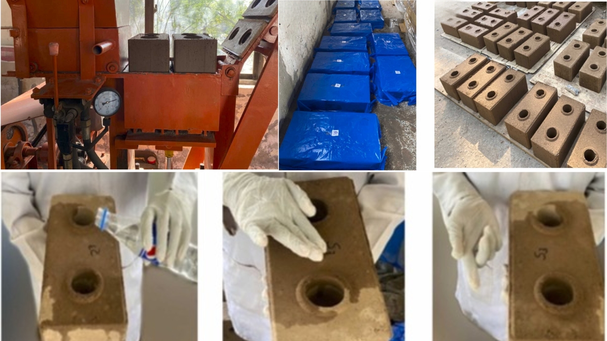 Dr. Hammad Anis Khan #NUST introduced Compressed #Earth Blocks made from #recycled #constructionwaste, achieving 13.38-13.72 MPa compressive strength, surpassing traditional #bricks, with 70% improved #water absorption. @sciencedirect #NUSTResearch doi.org/10.1016/j.conb…