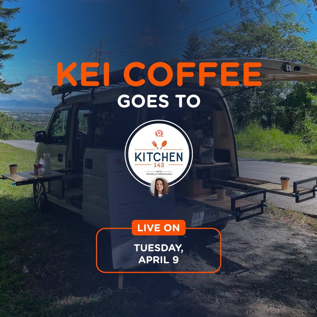 rapplerdotcom's tweet photo. In this episode, we’re doing the old switcheroo as #Kitchen143 host Michelle Aventajado of Momma ‘N Manila will be visited by the owners of Kei Coffee at Rappler HQ!
Catch the episode live on Tuesday, April 9, at 8 pm. https://t.co/3B3ECOyknT https://t.co/LicDmpRf9v