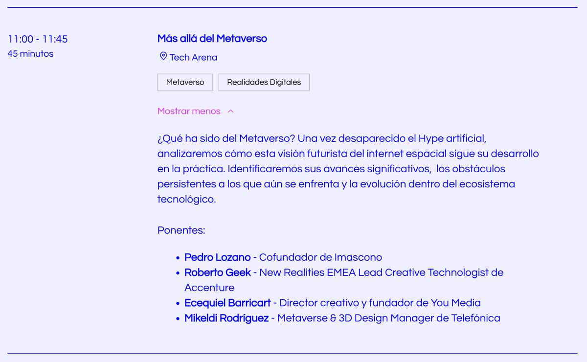 imascono's tweet photo. 🚀Más allá del Metaverso
📍@MetaWCongress, Tech Arena
🗓️10 de abril, 11h
🙌Este miércoles estaremos en Madrid, en el #MetaWorldCongress, hablando sobre los últimos avances del Metaverso, los retos y los grandes casos de éxito. ¡Te esperamos!
#MetaWorld24 #Metaverse https://t.co/45J7h5DvrI