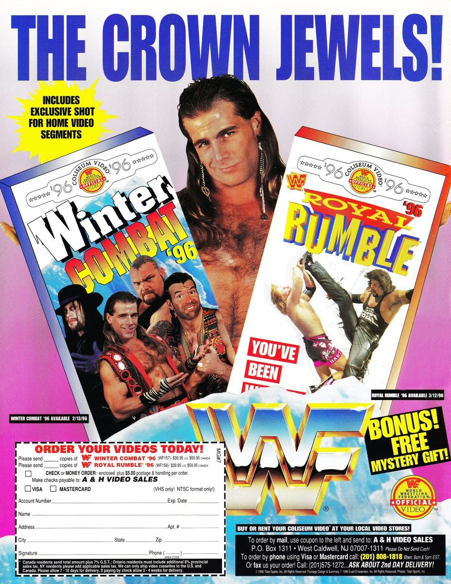 Two awesome WWF videos from Coliseum! 📼 #WWE #WWF #Wrestling #ShawnMichaels #RoyalRumble