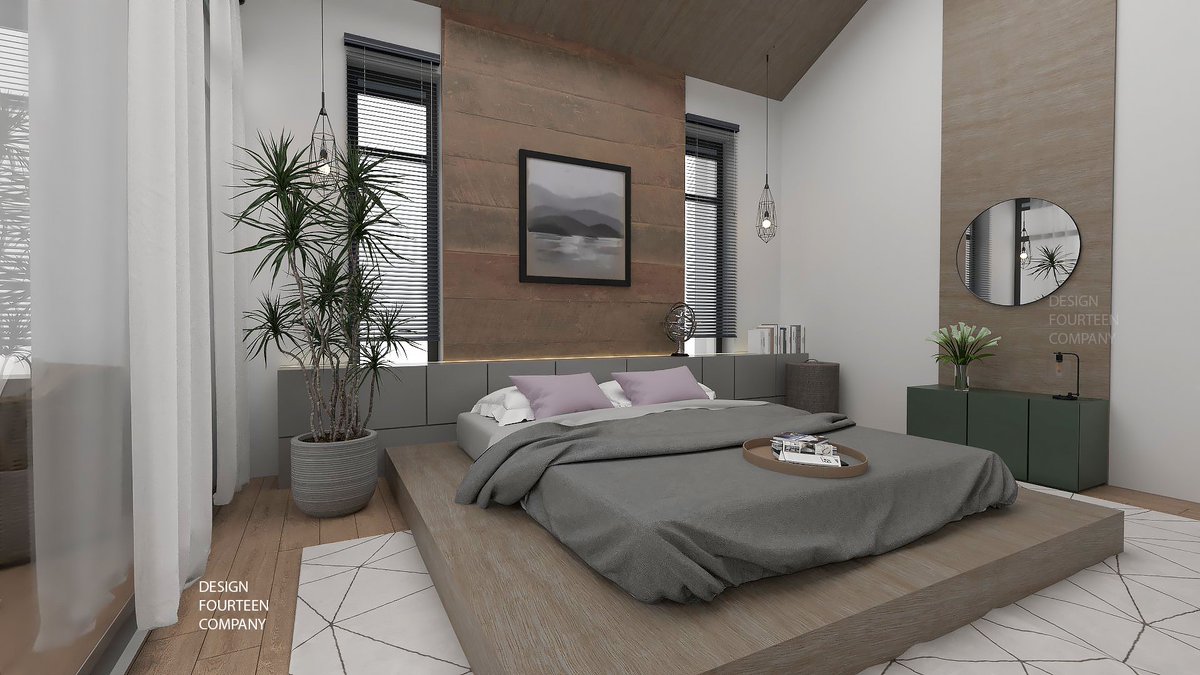 The primary bedroom en'suite