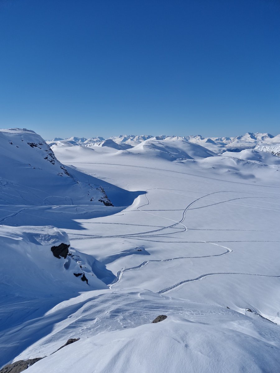 #Troms SNO gjennomførte fredag motorferdselskontroll i #Kåfjord og #Målselv kommune. I Målselv anmeldes en fører for ulovlig motorferdsel. I Kåfjord ble det observert spor etter ulovlig kjøring over et stort område. Vedlagt bilde fra Kåfjord kommune. #skuterkontroll