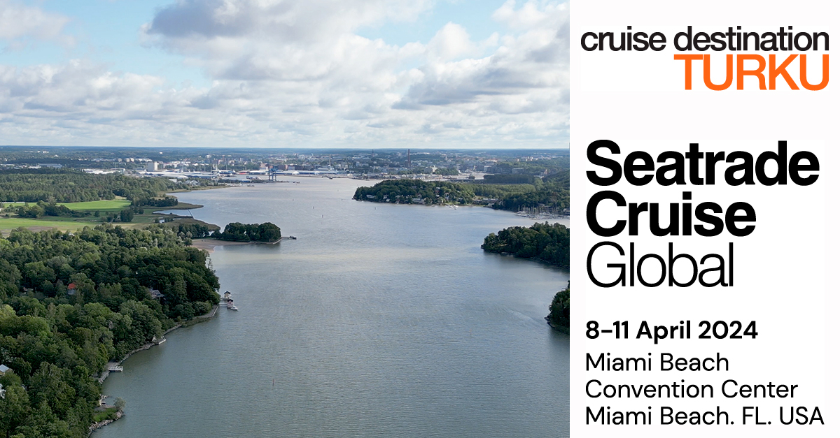 We are participating in the #SeatradeCruiseGlobal fair, an event that brings together cruise industry professionals from tour operators to cruise lines. Welcome to our booth 2015 to meet our representatives! #cruisefinland #cruiseeurope #finland #seatrade #cruisedestinationturku