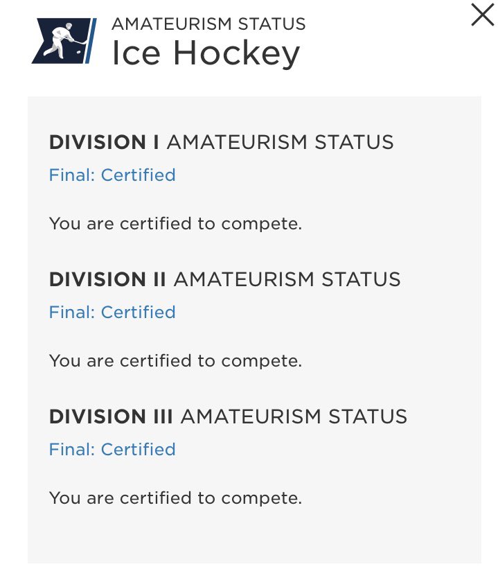 officially <a href="/NCAA/">NCAA</a> eligible 💪