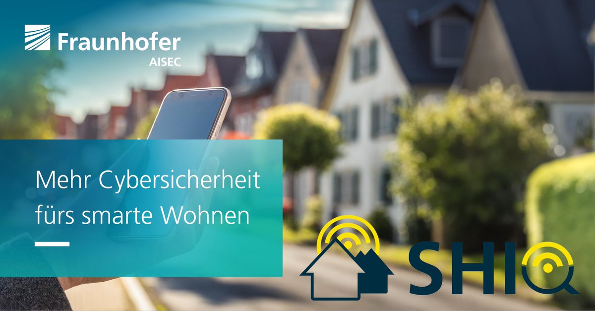 Mehr #Cybersicherheit fürs #SmartHome: Im Forschungsprojekt SHIQ bringen wir mit unseren Partnern sichere & vertrauenswürdige #IoT-Systemen im Wohnbereich voran. 
Mehr zu sicherer Gebäudesteuerung & Schutz von Privatsphäre: aisec.fraunhofer.de/de/presse-und-…

#SmartesWohnen #IoTSicherheit