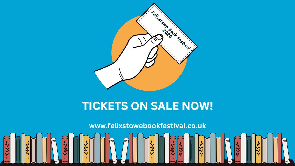 Tickets for Felixstowe Book Festival 2024 are now ON SALE! 📚🎟🎉

Check out our festival programme and reserve your seats for the events you don't want to miss! 👉 felixstowebookfestival.co.uk/2024-programme

#FelixstoweBookFestival #BookFestival #Suffolk