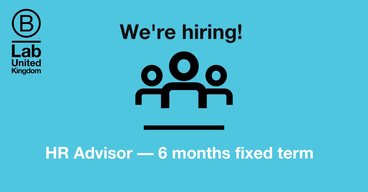 We're #hiring! 📣 B Lab UK is looking for a talented and experienced HR Advisor for a fixed term period of six months. Read the job description and apply. ⬇️ app.beapplied.com/apply/zrrsd80m…