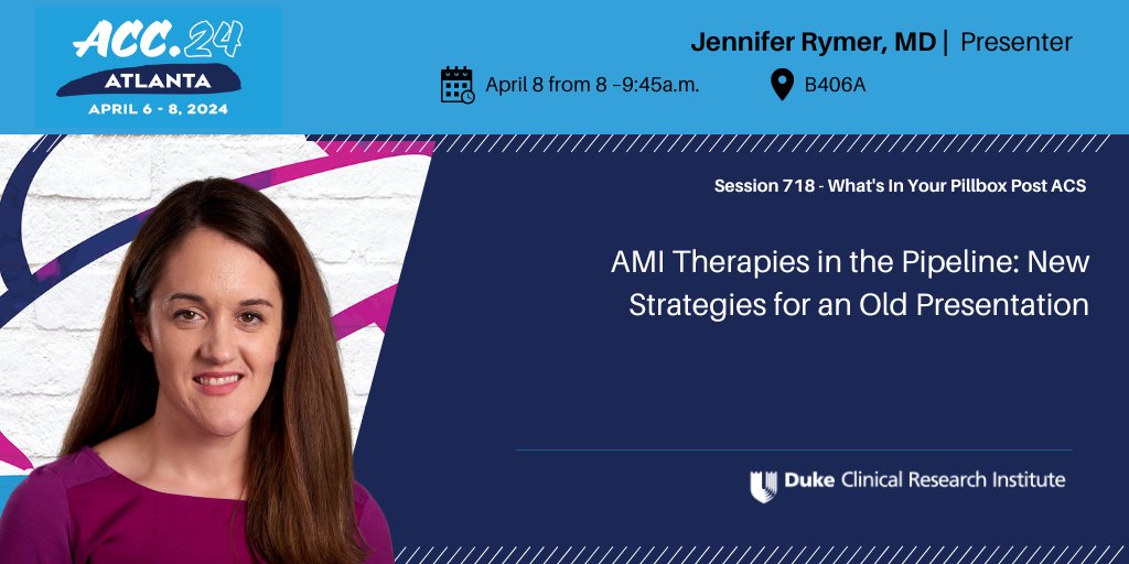 Join @jennifer_rymer and @schuyler_jones in 15 minutes at #ACC24 as they present on contemporary therapeutic approaches for ACS.