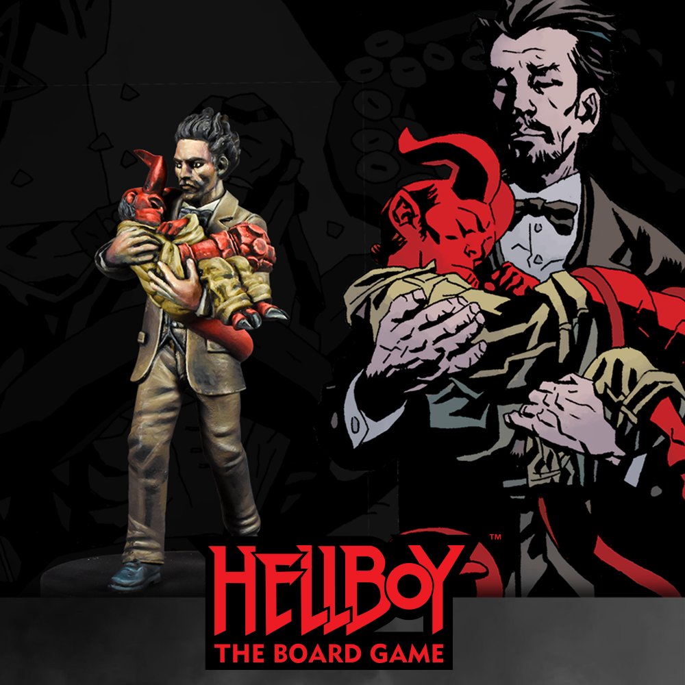 Say hello to Professor Bruttenholm & Young Hellboy - a new playable booster for Hellboy: The Board Game! This event season mini launches this weekend, both at manticgames.com and at SALUTE 2024. Make sure to drop by stand #TB10! #hellboy #tabletop #gaming #manticgames