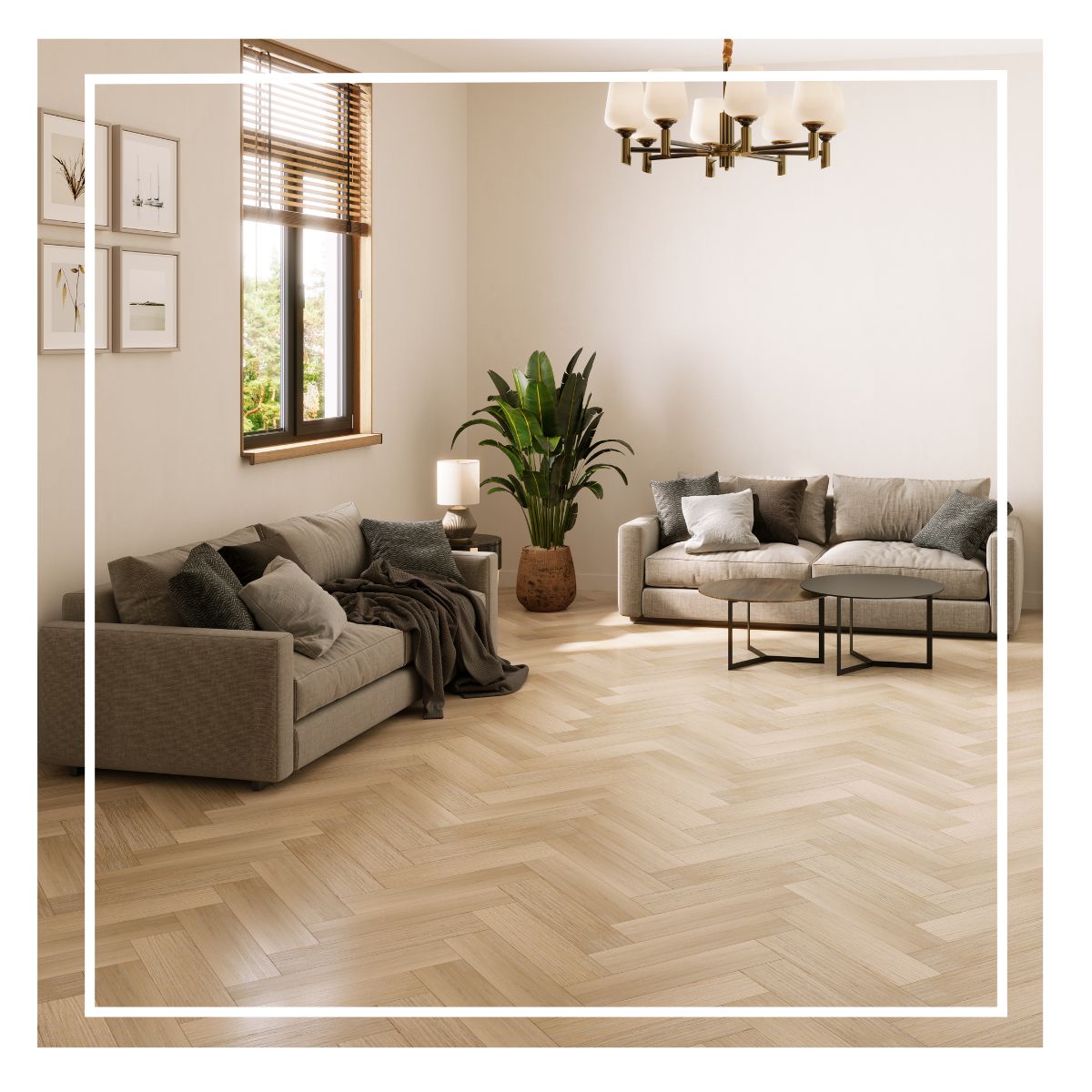 Light and airy, the grain and depth of the Limed Oak Herringbone with its light grey & beige tones help brighten up even the darkest of rooms. Herringbone wooden flooring is an increasingly popular yet timeless flooring pattern that adds sophistication to any space. #Herringbone