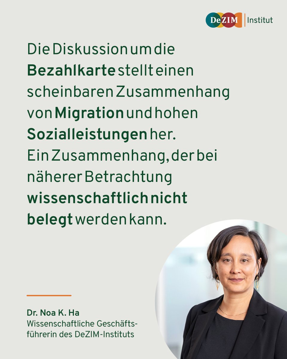 Die Ampel-Fraktionen einigten sich am Freitag auf Details zur #Bezahlkarte. @HerbertBruecker (DeZIM-Forschungsgemeinschaft) äußert sich ➡️ go.dezim-institut.de/2s Einschätzung von @noa_ha_ (DeZIM-Institut) heute live ab 14 Uhr im Sozialausschuss ➡️ bundestag.de/dokumente/text…