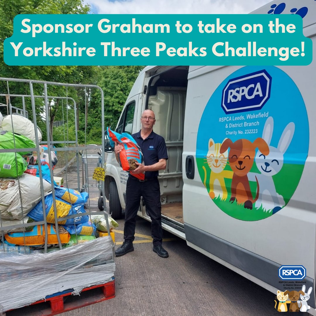 ⛰️Our dedicated Branch Van Driver, Graham, is taking on the Yorkshire Three Peaks Challenge on 7th June to raise vital funds for our animals! We would be so grateful if you could sponsor him to help him reach his fundraising target - justgiving.com/campaign/three…