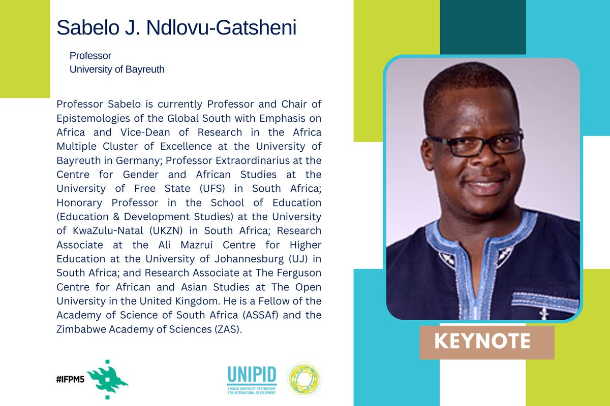 Tomorrow, UniPID DocNet members and #IFPM5 participants will delve into the vital topic of 'Decolonizing Research Practices.' Professor Sabelo Ndlovu will deliver a keynote, followed by a discussion led by Sophia Hagolani-Albov.

Stay tuned for further updates on our DocShop!