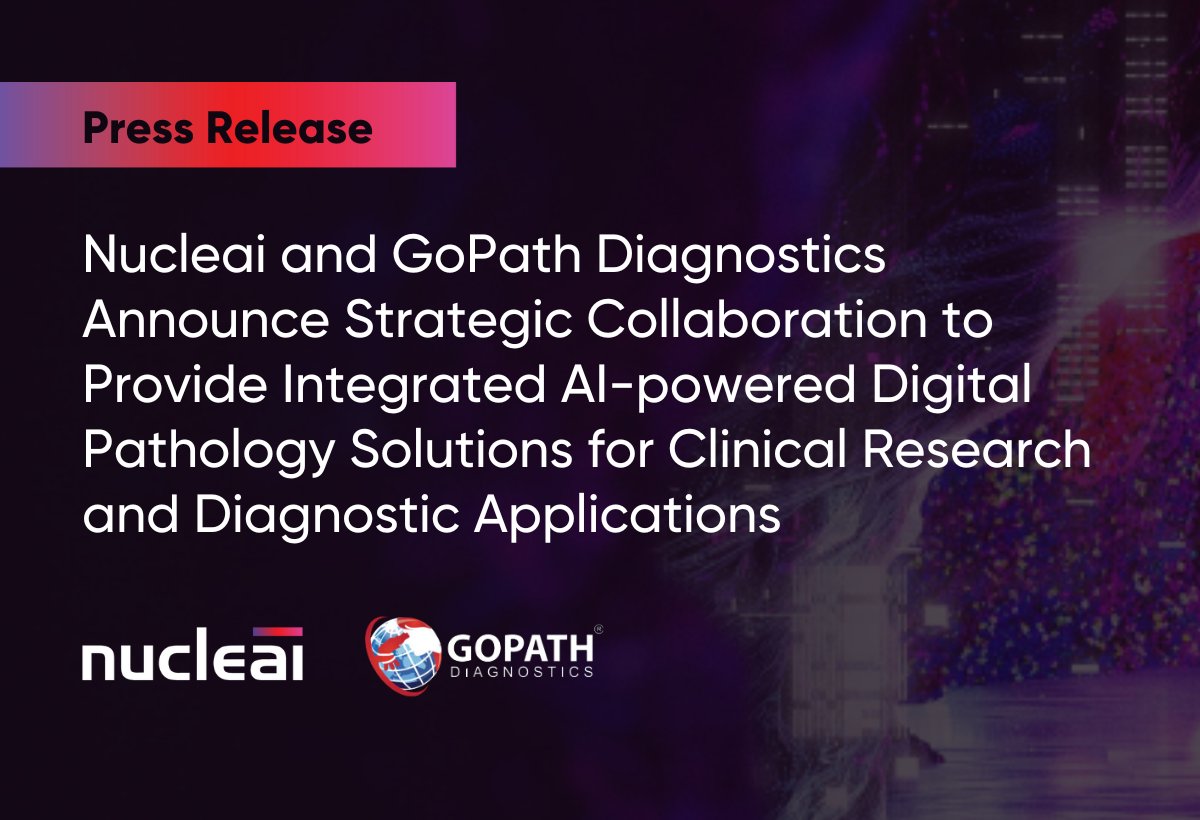 Thrilled to announce our strategic collaboration with @GoPathLabs, marking a critical step in deploying #AI #spatialbiomarkers into clinical and diagnostic use for broader adoption. hubs.li/Q02s41rT0
#DigitalPathology #PrecisionOncology #Biomarkers #Dx #Immunotherapy