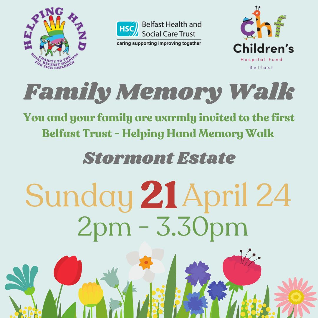 If you have experienced the death of a child at RBHSC or they were cared for by a Belfast medical team, we would like to invite you to our memory walk. A remembrance service will be held followed by a walk around the grounds of Stormont. Register here: tinyurl.com/5n6c7292