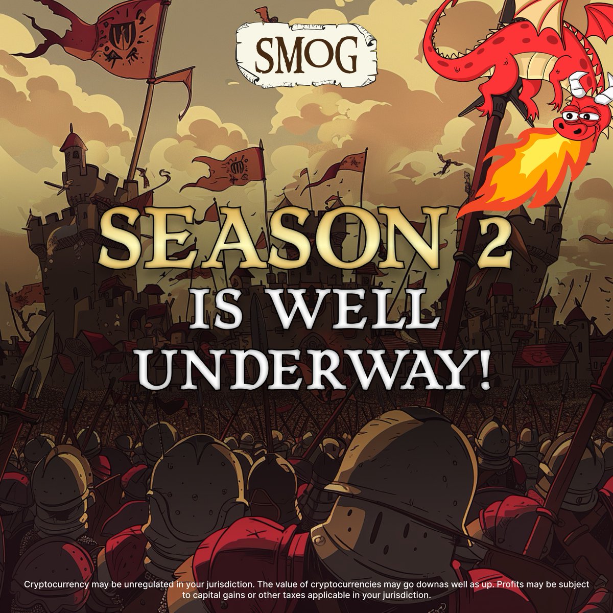 SMOGToken's tweet image. 🐉🔥 Season 2 of #SMOG is here, and the #Dragons are gearing up for bigger adventures! 🚀

Earn XP by buying, swapping, burning, holding, and most importantly #Trading $SMOG. 💰

Community quests also await! 🎯

Stay tuned as we unveil more! 📈

bit.ly/SmogAirdrop