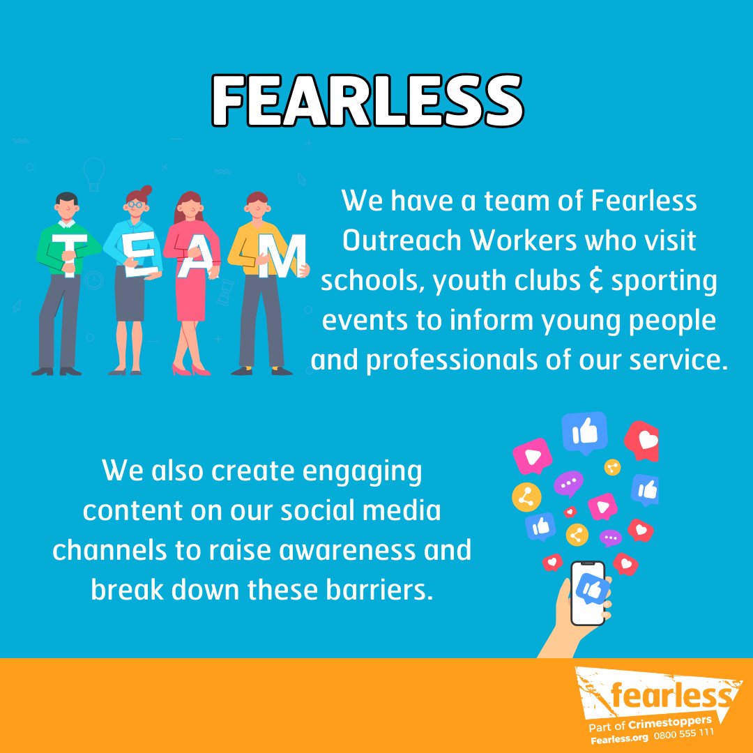 We are not the police. We are a charity.
Tell us what you know at Fearless.org