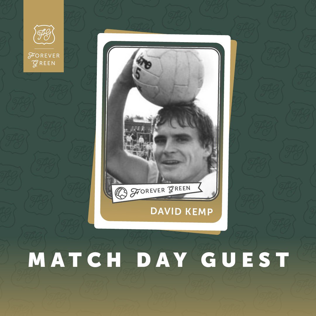 Delighted to announce that the match day guest for tomorrow’s game v QPR is former player and later manager David Kemp. Welcome back Kempy, it will be great to see you.