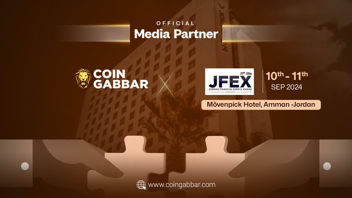 🚀 Exciting News! 🎉 

#CoinGabbar is teaming up with Jordan Financial Expo & Awards 2024 🤝 in Amman -Jordan. (10-11 Sep 2024). 

The @jfex_jordan connects forex traders, investment bankers, investors, financial institutions and brokers from throughout the trading and investing…