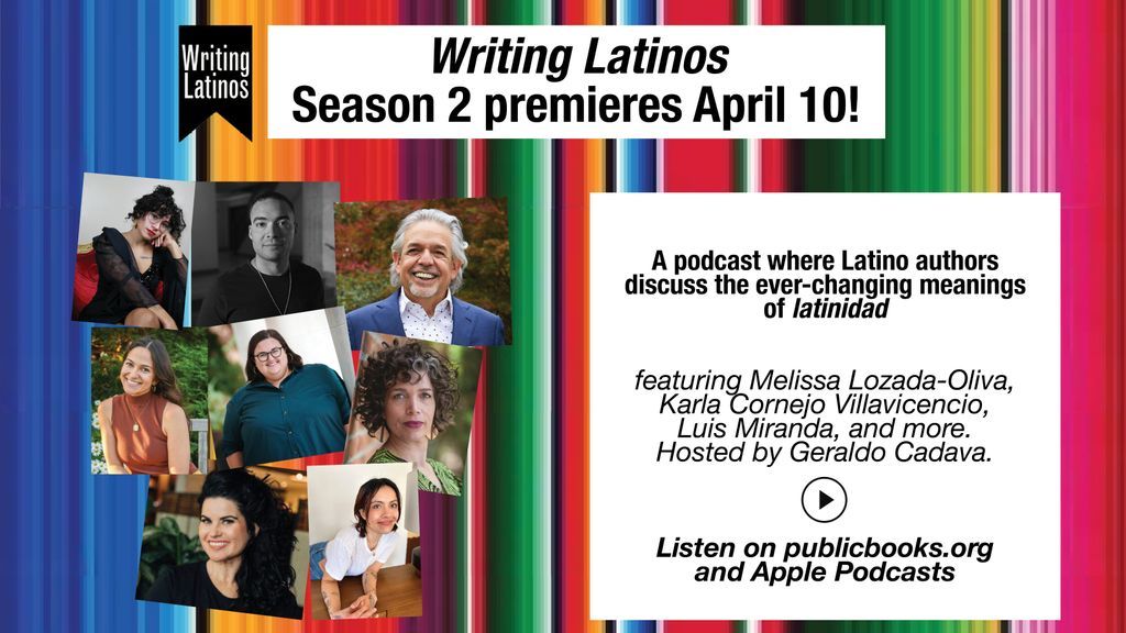 Wednesday is the season premiere of WRITING LATINOS! Host @gerry_cadava will be joined by @ellomelissa, @borywrites, Luis Miranda (@Vegalteno), @melmogollon, @Dr_SarahMac, Jamie Figueroa, @ProfCeciliaM, & Karla Cornejo Villavicencio. Listen at PB: buff.ly/3xhpTof