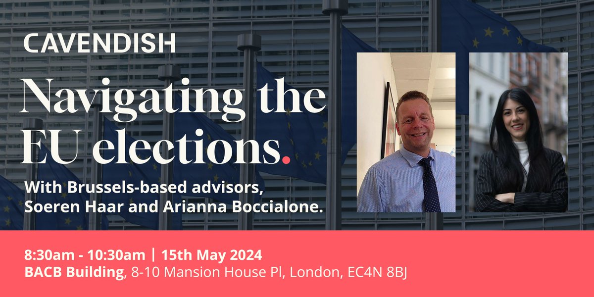 How can your business effectively navigate the EU elections? Find out on Wednesday 15th May, for our latest breakfast event, where we’ll be joined by senior Brussels-based advisors, Soeren Haar and Arianna Boccialone. Book your spot before it’s too late: eventbrite.co.uk/e/navigating-t…