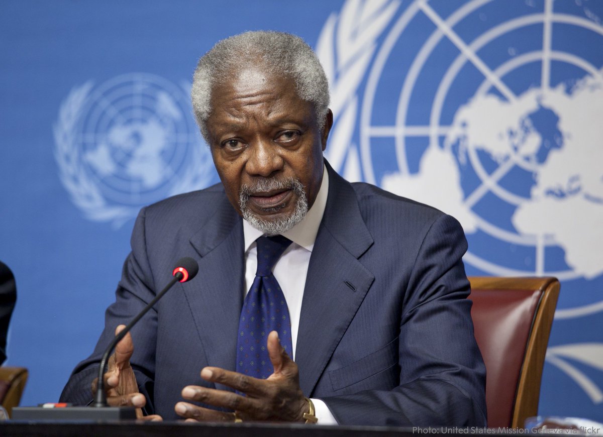 'Peace must be made real and tangible in the daily existence of every individual in need. Peace must be sought, above all, because it is the condition for every member of the human family to live a life of dignity and security.' - Kofi Annan in his #NobelPeacePrize lecture