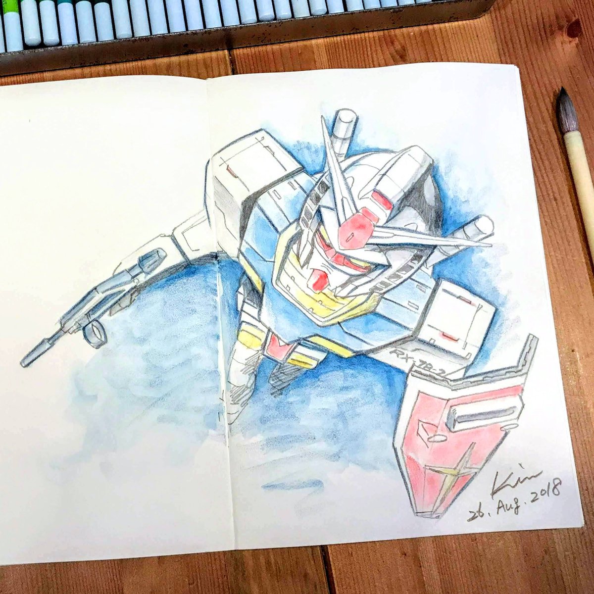 「45年経った今もイラスト描いてるコンテンツって、改めて凄いなって思う。#ガンダム」|コバキンCG（kobakinCG）のイラスト