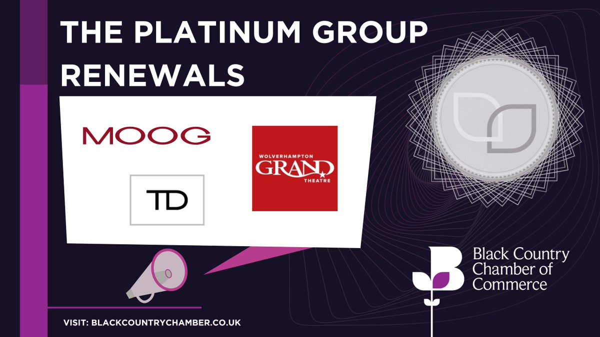We're delighted to announce Platinum members, <a href="/ThomasDudleyLtd/">Thomas Dudley Ltd</a>, <a href="/Moog_Inc/">Moog Inc.</a> and <a href="/WolvesTheatre/">CHS Theatre</a> have recently renewed their membership with us!

From all of us in the chamber team, thank you for your incredible support 🙌

Discover Platinum membership! ➡️ loom.ly/9UBC_3o
