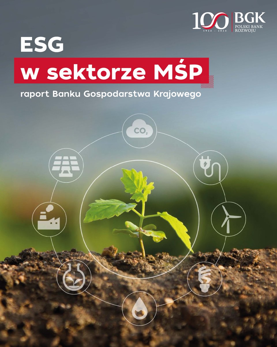 Sektor MŚP wyraźnie podzielony w sprawie ESG. 🌱 ❗ 48 proc. firm kojarzy wdrażanie standardów ESG z kosztami, zaś 41 proc. widzi w nich szansę na rozwój biznesu. Jak sektor MŚP postrzega ESG? Przeczytaj najnowszy raport #BGK. 📕 bit.ly/bgk-raport-esg