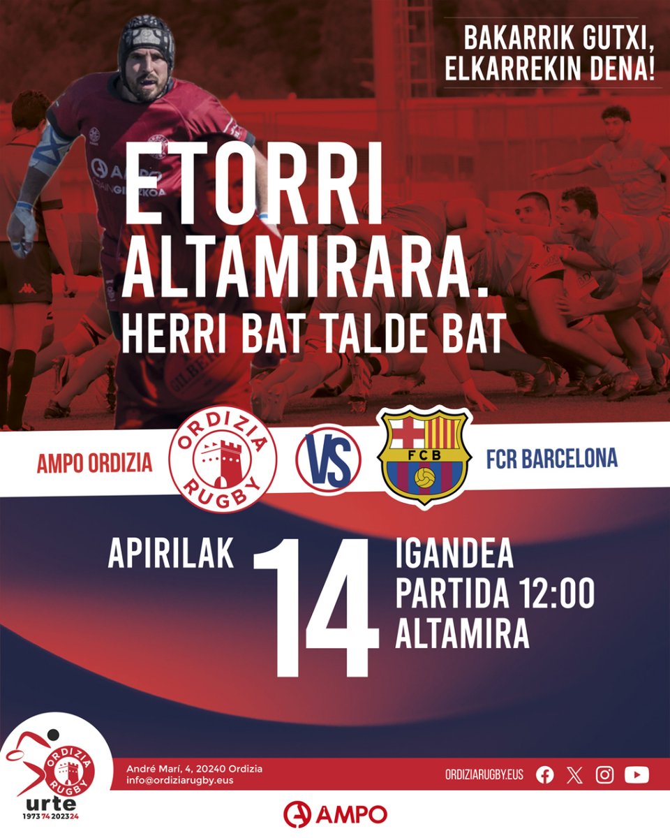 Etorri Altamirara. Apirilak 14 Igandea. Partida 12:00 Altamira Estadioa.