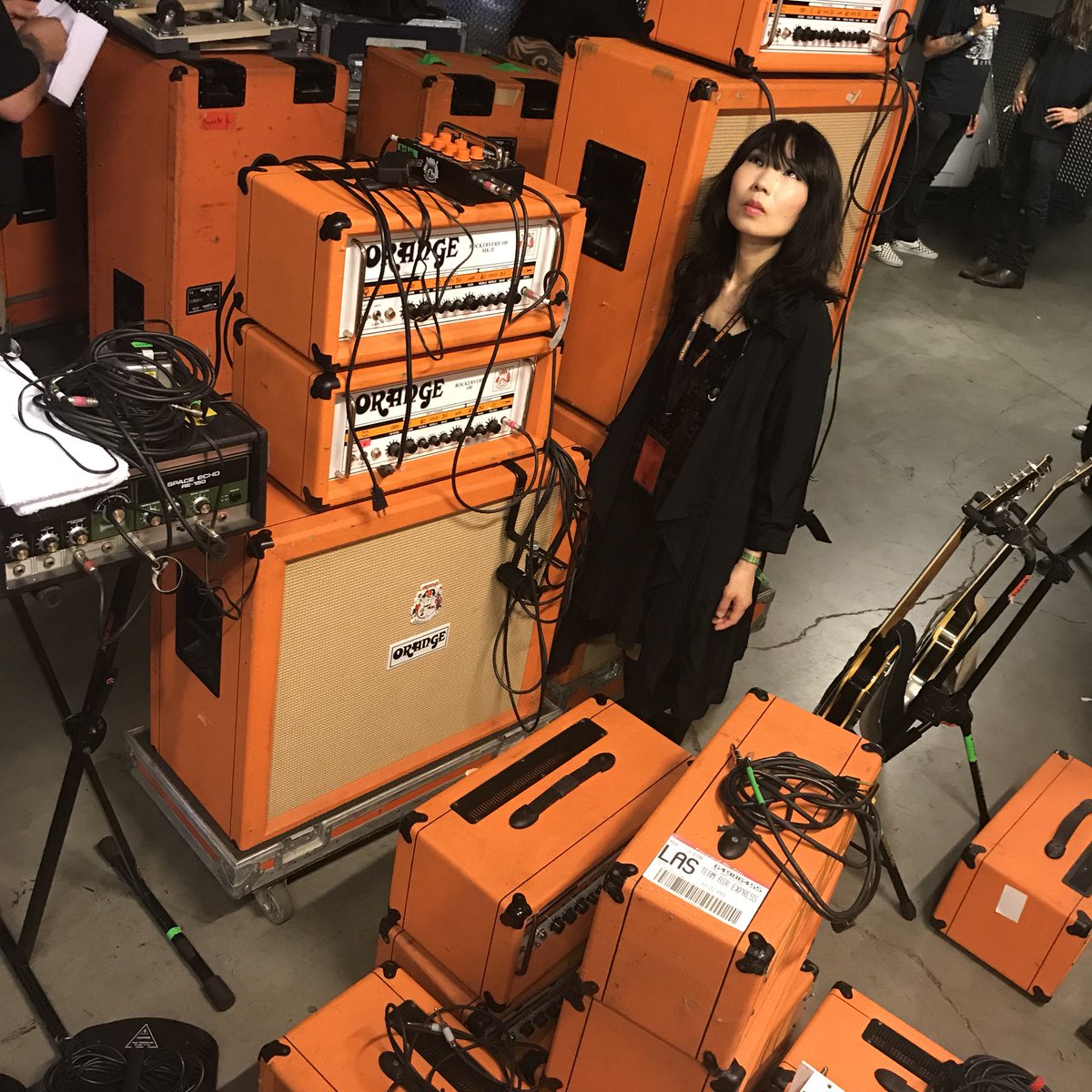 Wata in Orange wonderland. 🍊⚡️️ @Borisheavyrocks #OrangeAmps