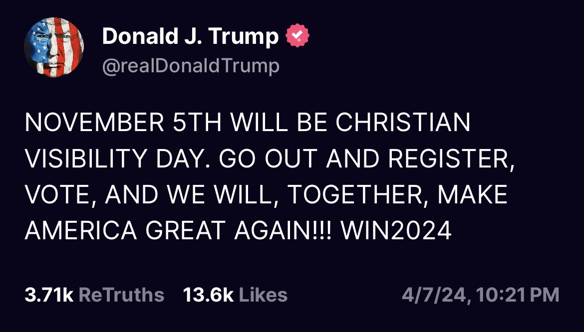 Using Jesus to win an election to stay out of prison. He doesn’t believe a word of the Bible and isn’t a Christian. Never has been. Doesn’t go to church, doesn’t read it, doesn’t even know what’s in it. He will use anything and say anything to win this race.