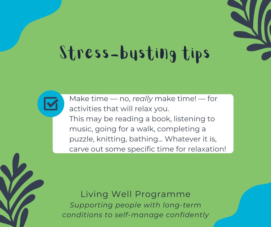 Take some time to relax — purposely schedule in some time to do so! #StressAwarenessMonth #StressAwareness