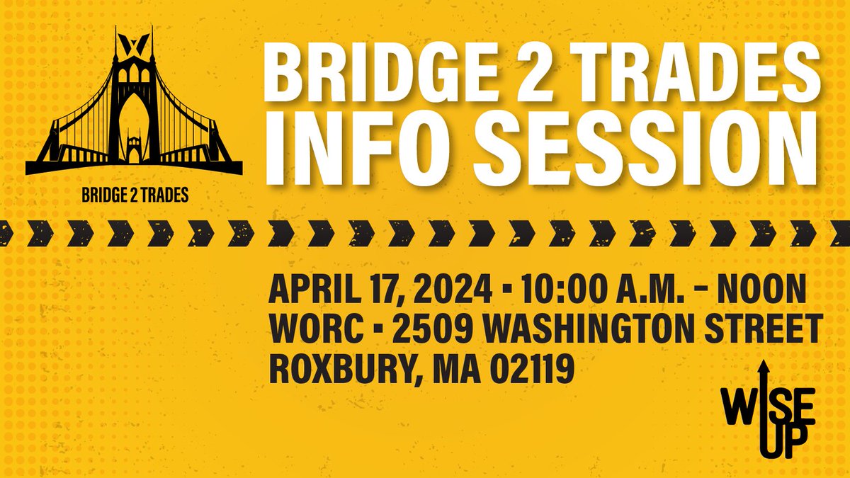 Boston HS students: Explore skilled trades (construction, plumbing, electrical) in our FREE summer program info session! ➡️ Learn more &amp; RSVP: eventbrite.com/e/bridge-2-tra…