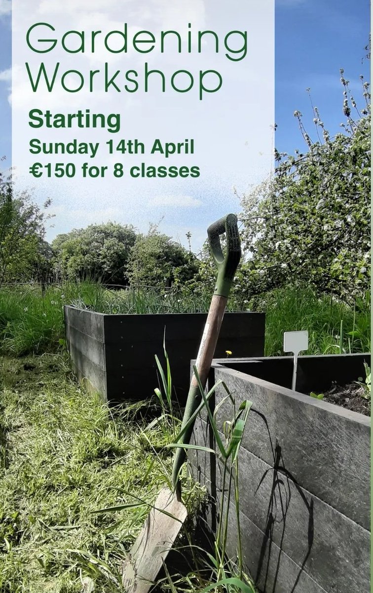 Our organic gardening workshop starts this Sunday the 14th of April. You still have a chance to pick up tickets. 8 classes for the cost of €150 eventbrite.ie/e/organic-gard…