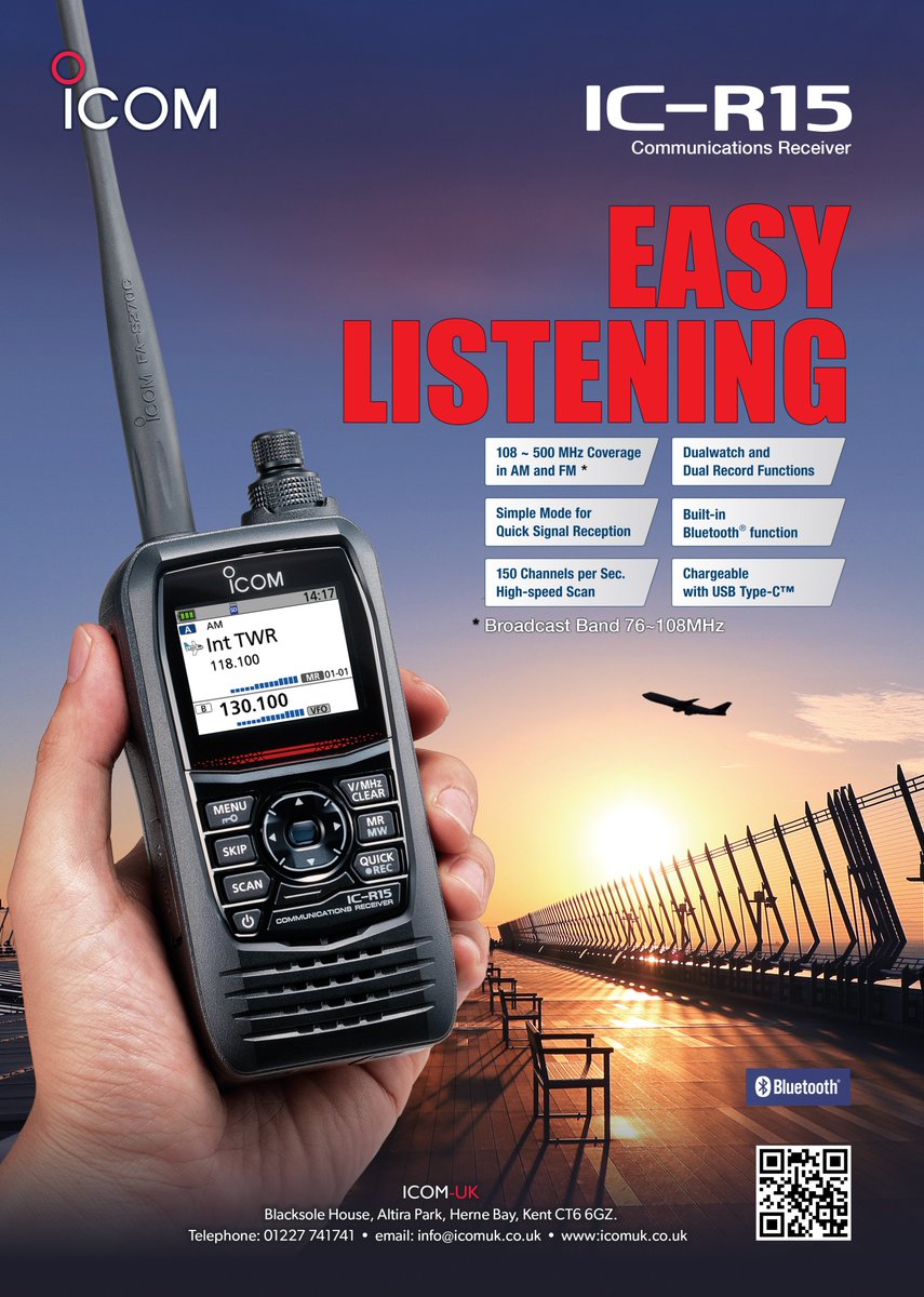 We are pleased to announce that the first stock of our new handheld communication receiver, the IC-R15, will be with our dealers today. For more information about this new receiver, visit icomuk.co.uk/IC-R15/Handhel… #icom #icr15 #receiver #scanner