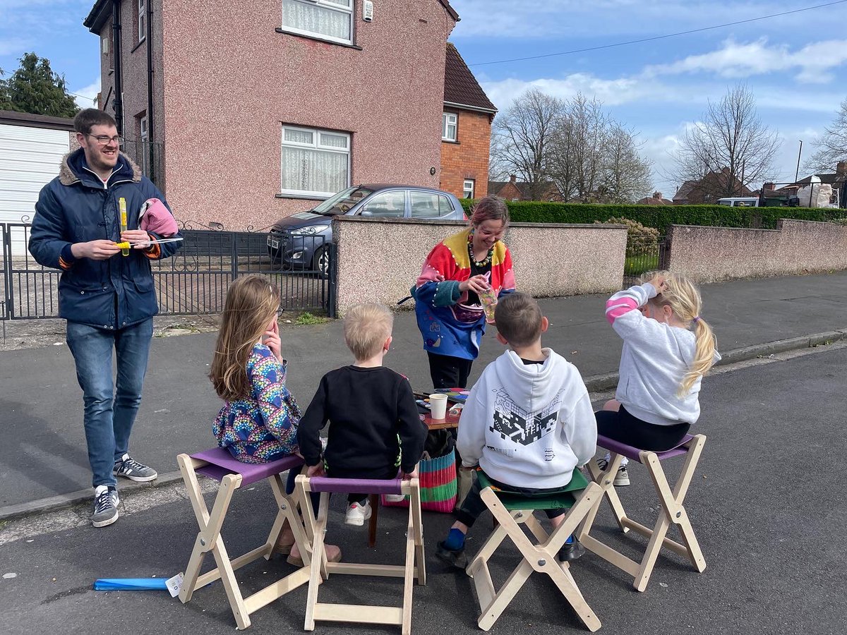 Despite an iffy forecast, the sun shone for our @playingout day on Andover Road! Thanks to all who came along to join in the fun. We rode bikes, played games, raced each other, got faces painted and enjoyed connecting on the car-free street for the day.
