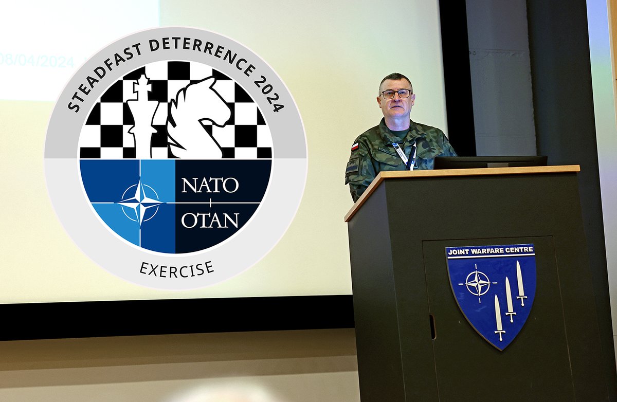 Maj. Gen. Piotr Malinowski opened the scripting workshop for STEADFAST DETERRENCE 2024. STDC24 is @NATO’s first major certification exercise for the Allied Reaction Force. With @NRDCITA as the main training audience, STDC24 will contribute to NATO’s #deterrence. #WeAreNATO