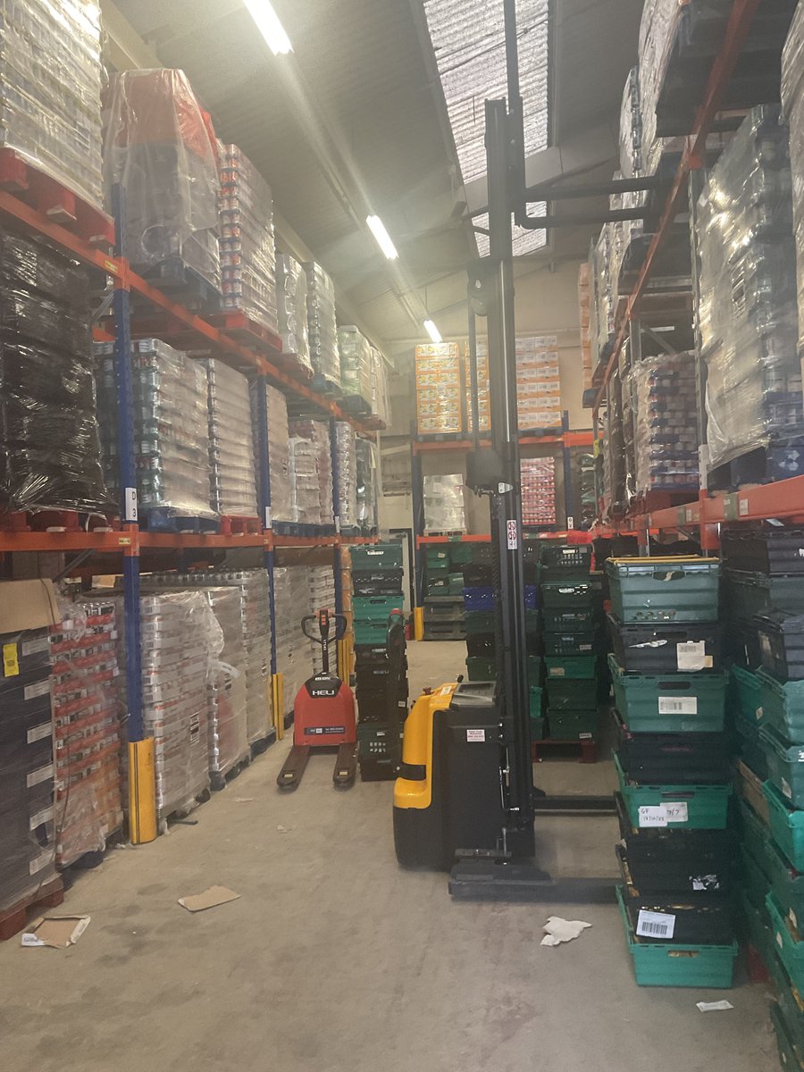 Shifting so much food around our warehouse requires serious machinery! Our foodbank mgr, Chris, was very happy to receive new pallet lifting equipment 💪🏻 As demand continues to increase, we need this additional capacity more than ever. #Foodbanks #Sheffield #CostOfSurviving