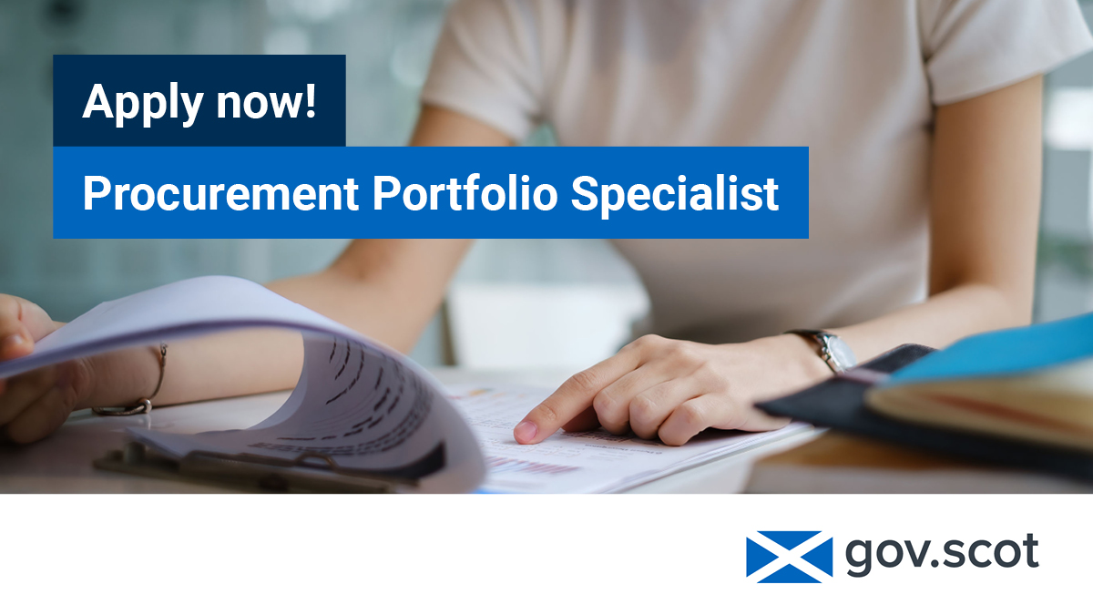 Are you a #Procurement professional looking to take the next step in your career? 

We're seeking a Procurement Portfolio Specialist to join the Scottish Procurement & Property Directorate. 

Learn more: ow.ly/Pwhz50R9hLi

#ProcurementJobs #CivilServiceJobs
