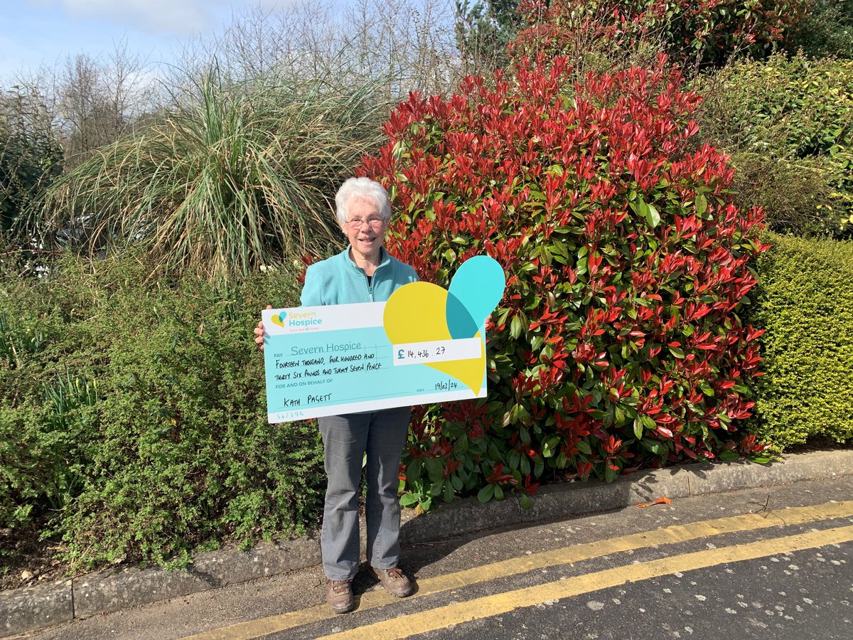 Kath volunteers in our garden and holds fundraising tombolas at Dawley Christian Centre. Since her husband Alan died in 2006 she has raised £14,436. She gave us a cheque for £1,000 to be spent on gardening items. Thank you Kath for your wonderful gifts and incredible generosity.