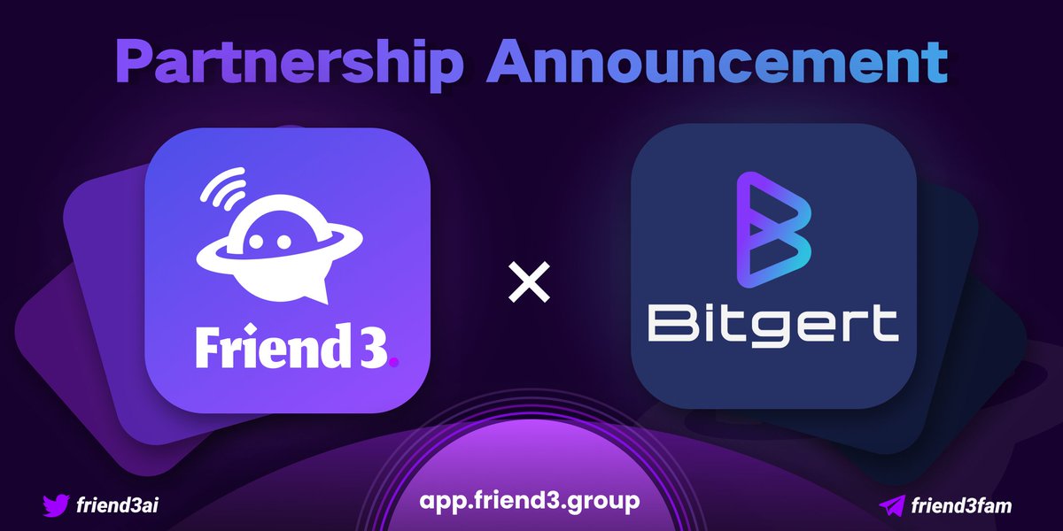 📣 #Friend3 x #Bitgert! We're thrilled to announce our new partner @bitgertbrise. 💥 #Bitgert is a blockchain ecosystem offering unbeatable speed and the lowest fees, with top-level security and scalability. 👨‍💻 Join our TG Chat to learn more: t.me/friend3fam #Friend3…