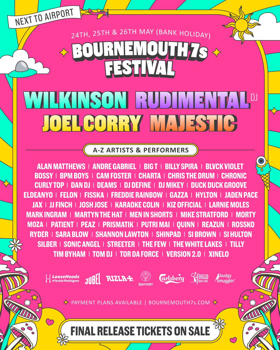 ✨ Your 1st wave of Artists & Performers ✨ We’re excited to announce 50+ artists have been added to or line up 🎧 Some returning faces, and a heap of new faces join us as we celebrate all genres of music 🎉 bournemouth7s.com/tickets 🎟