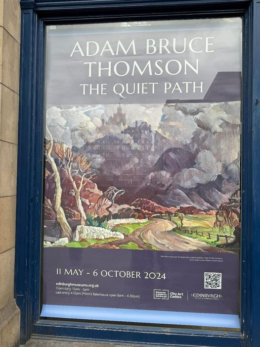 Our poster is up at City Art Centre advertising our fantastic new exhibition. 'Adam Bruce Thomson: The Quiet Path' Edinburgh born Adam Bruce Thomson (1885-1976) was one of the most quietly impactful artists of his generation. The exhibition has a big associated events programme.