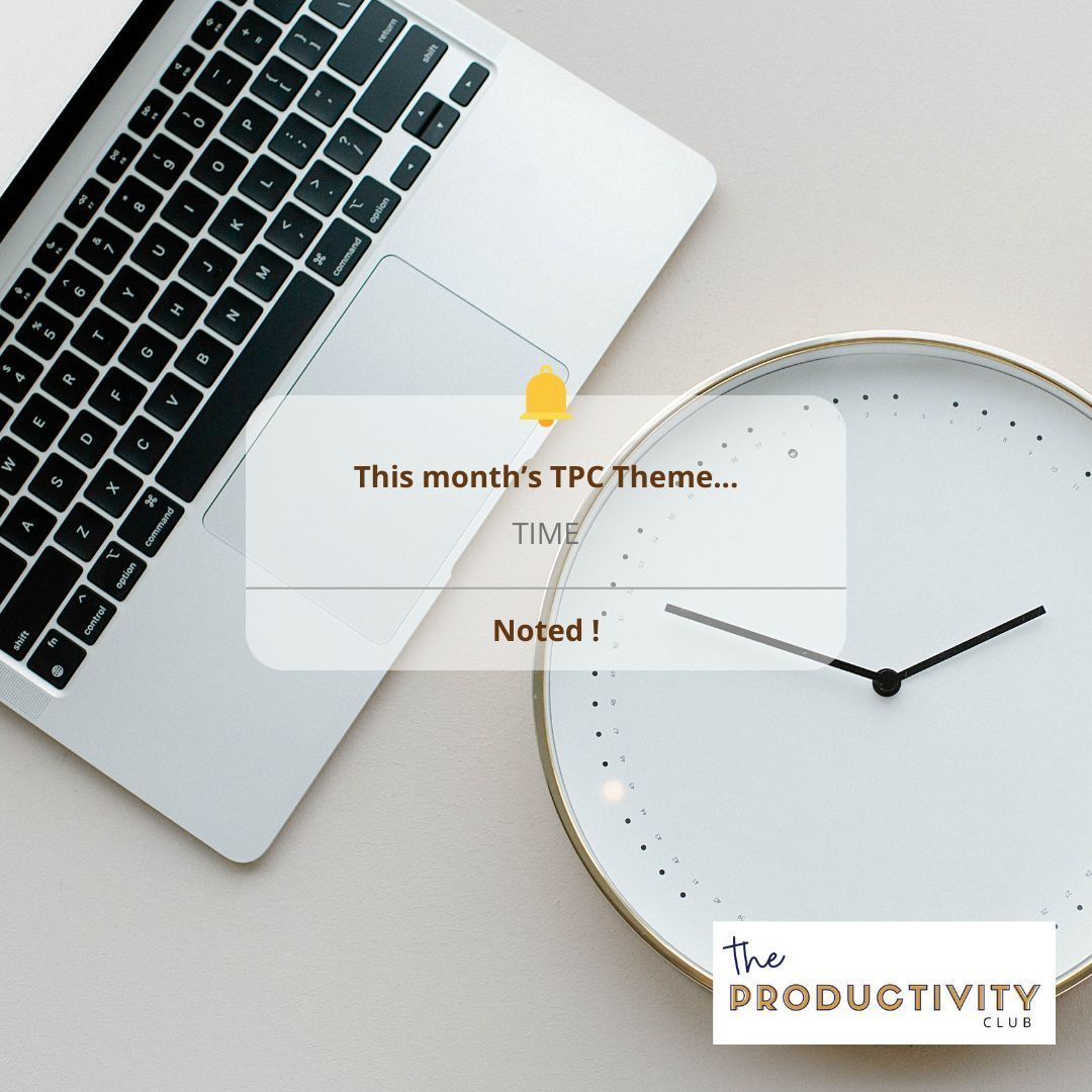 It's the month of TIME! Our next 4 weeks in The Productivity Club, will be focusing on your time and how to reclaim as much as possible from the things you don't like to do so much, to spend more time on the things you do! Come join us! bit.ly/3GGcgAo