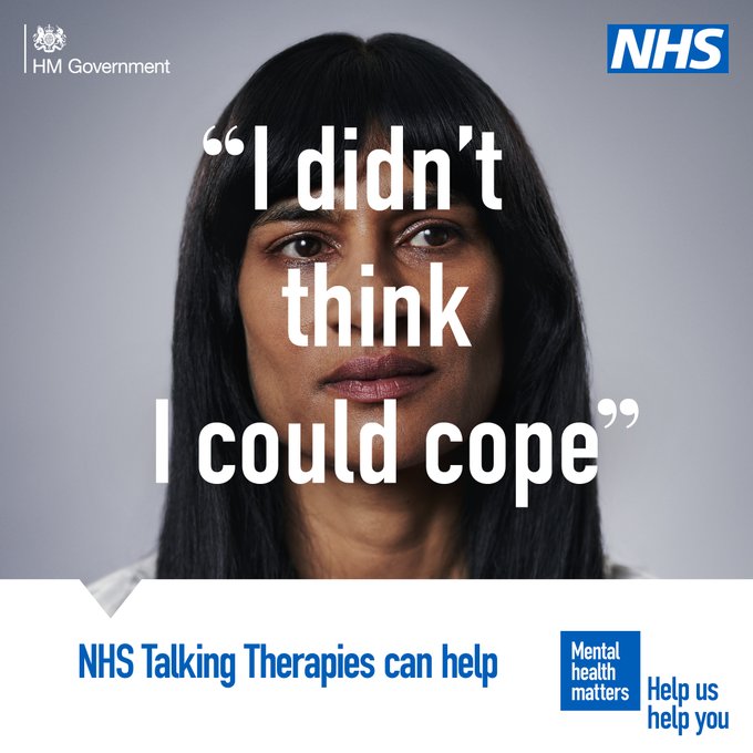 Struggling with feelings of depression, excessive worry, social anxiety, post-traumatic stress or obsessions and compulsions? NHS Talking Therapies can help. The service is effective, confidential and free. Your GP can refer you or refer yourself at nhs.uk/talk