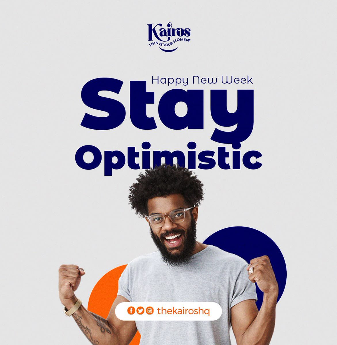 Thekairoshq's tweet photo. Imagine your greatest life's goal and dream coming to pass. That feeling has a name, and it's called OPTIMISM. Go for the craziest things and try the impossible, for even the word itself says 'I'm possible.' 
Have a Happy New Week! https://t.co/ErEAfysdNe