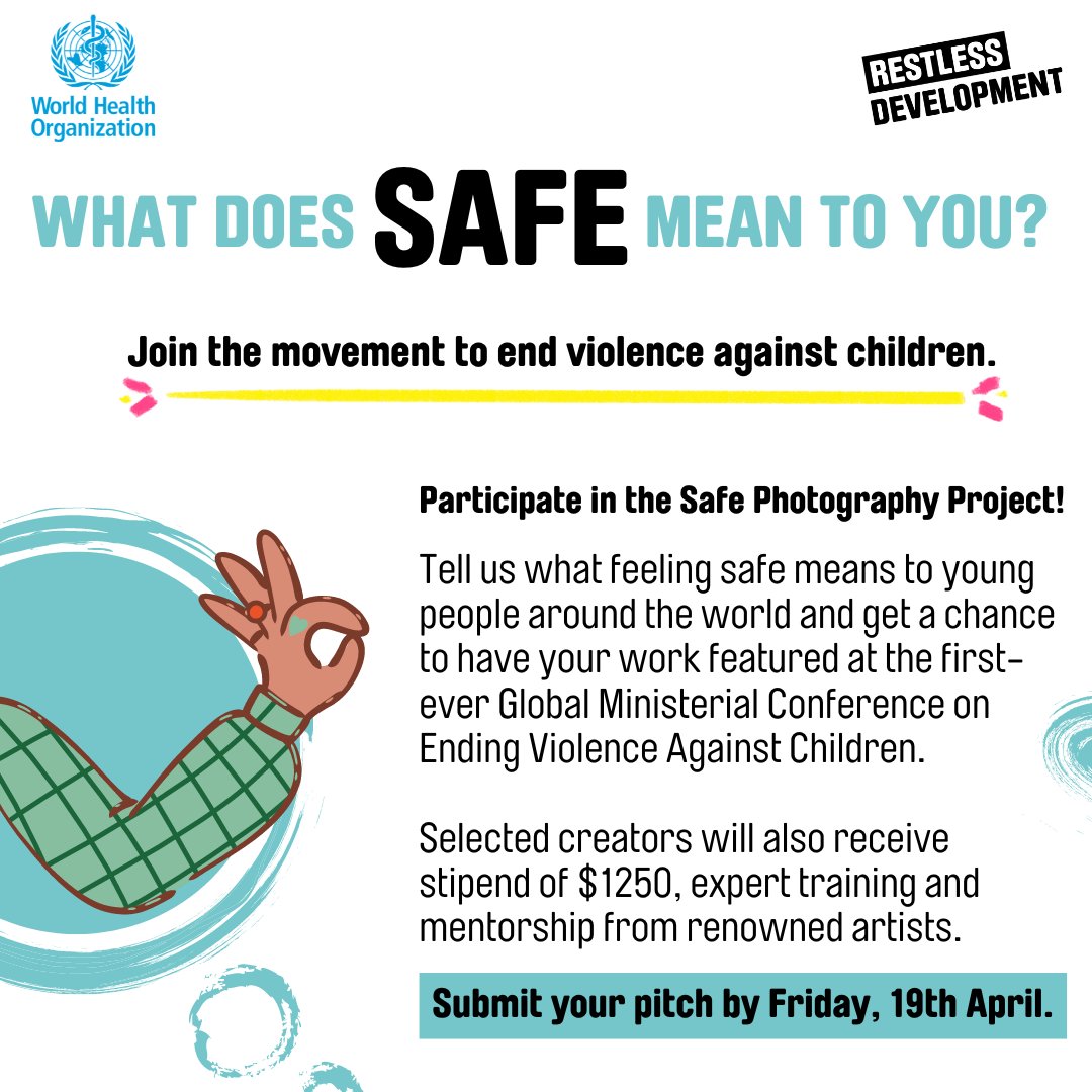 🤗 A warm hug, a comforting space, a conversation, a family member, a friend - ‘safe’ can mean so many things to so many people. 🤔 What does ‘safe’ mean to you as a young person? 📸 Join the movement to #endviolence against children! bit.ly/4a2GKtz #ApplyNow