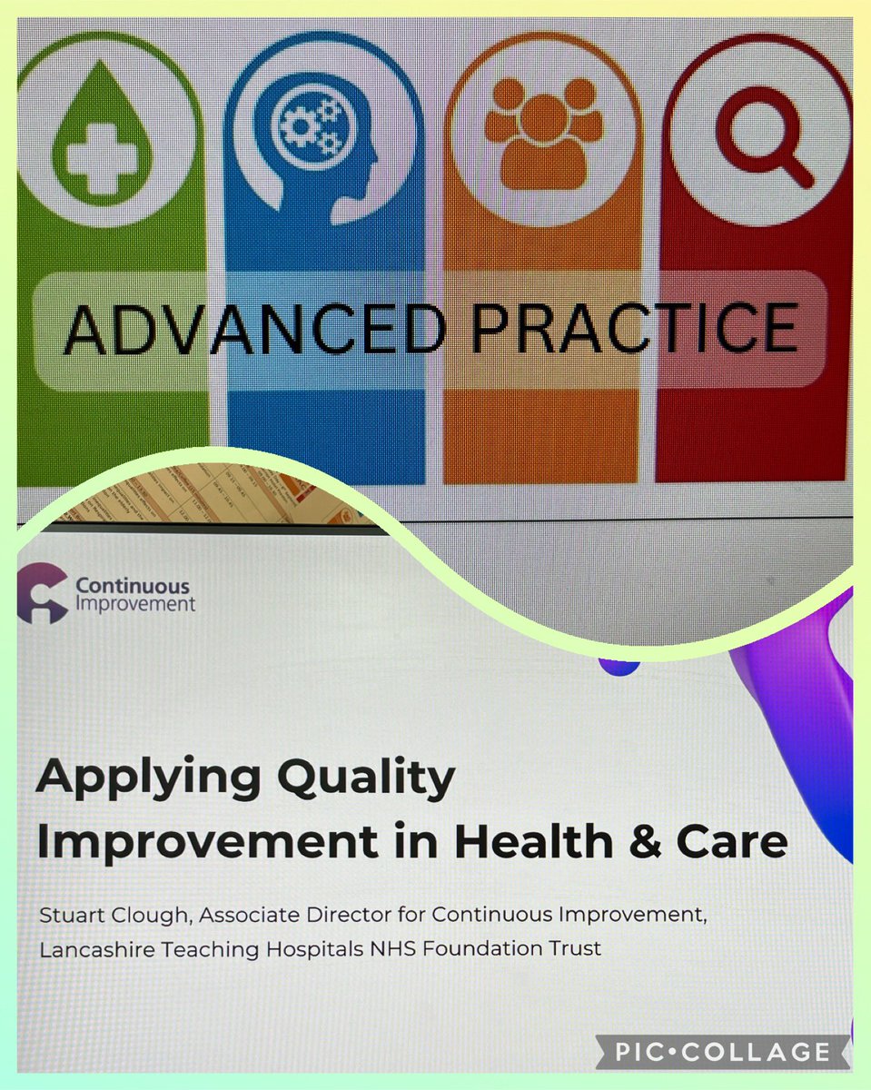 Fantastic Lunch Time Learning for Advanced Practice today, focused on Quality Improvement, thank you so much to Stuart Clough for leading this session @DalbySara @SarahC_RN @LaurenOBri_en @SisterScrappy @StuCloughNHS 🤩🤩